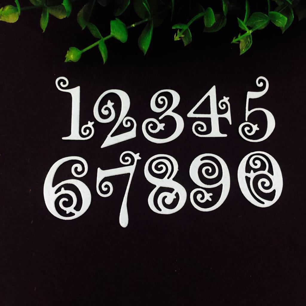 0-9 Digital Metal Cutting Dies Stencil for DIY Scrapbooking Embossing Paper Card