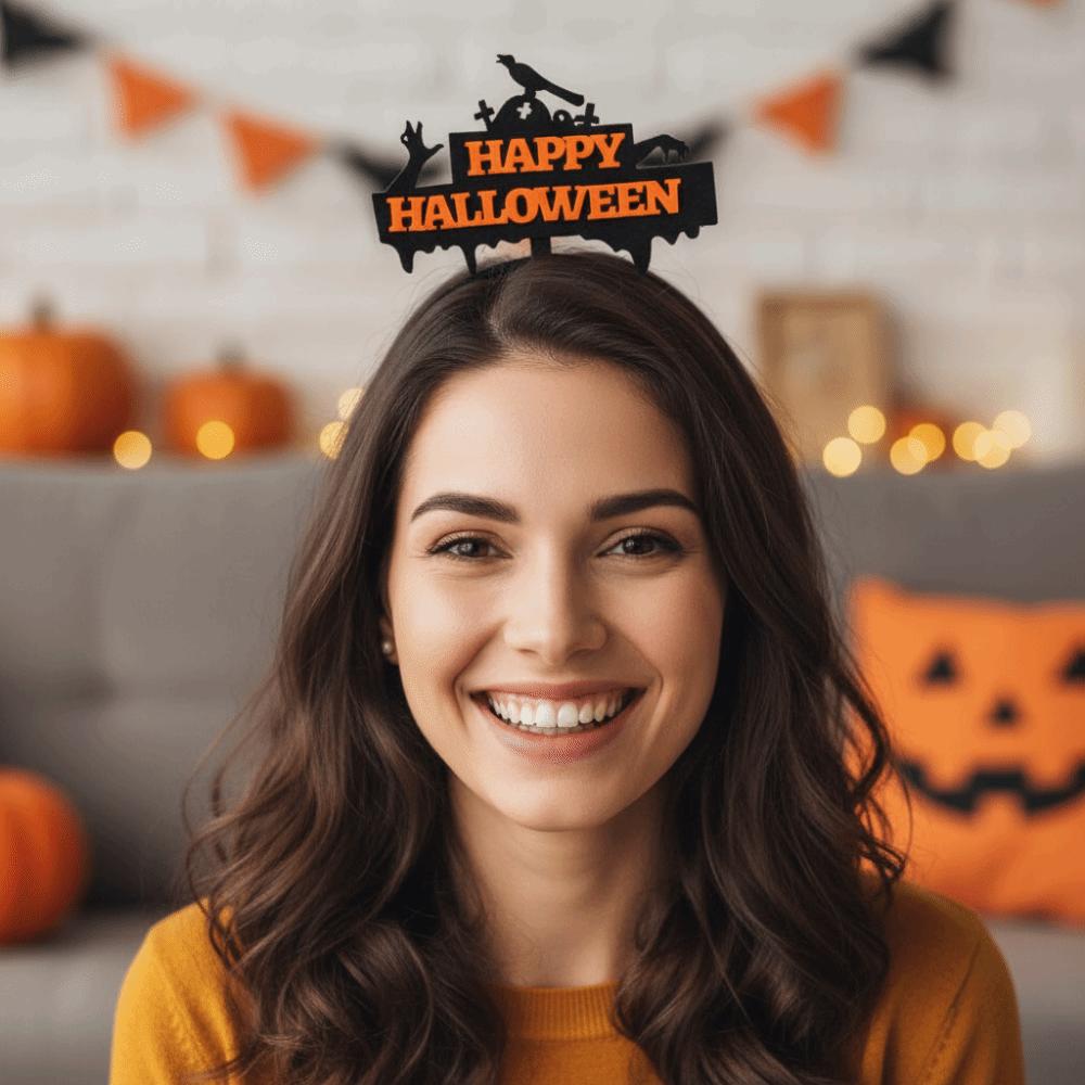 Pumpkin Halloween Party Hair Hoop Eyeball Ghost Festival Headpiece Halloween Day