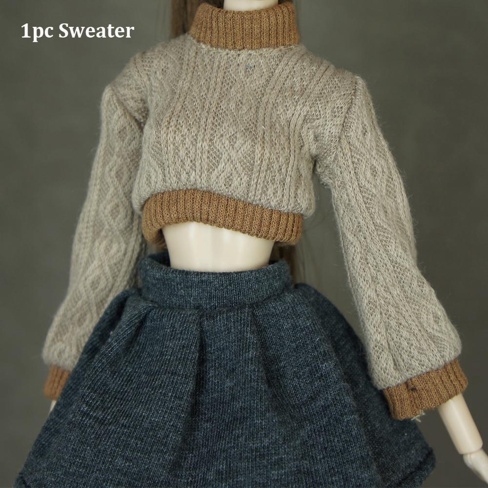 Handmade Doll Knitted Sweater Mini Dressing Clothes Doll Accessories Tops for 1/6 Doll