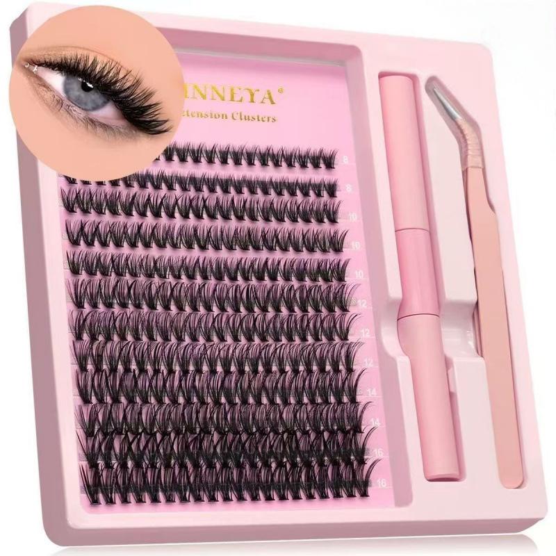 DIY Segmented Eyelash Extension Lashes Segments Fan Eyelashes Natural 3D Volume Lash Kit