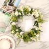 Spring Wreath Artificial Daisys Wreath with Flower Summer Wreath for Front Door Wall Window Party Festival Wedding Decors