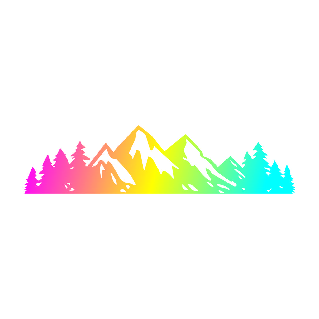 7" Trees And Mountain Decals Car Graphic Racing Sticker for Subaru Forester Outback Ascent Crossstrek Tail Emblem Decor