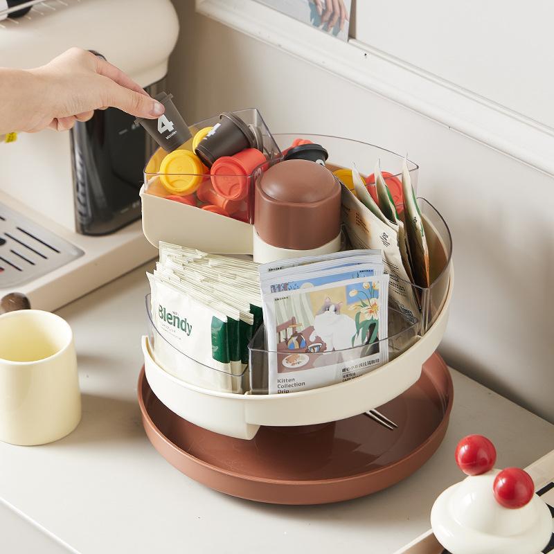 Multifunctional rotating hot pot dish preparation plate household kitchen dish preparation artifact