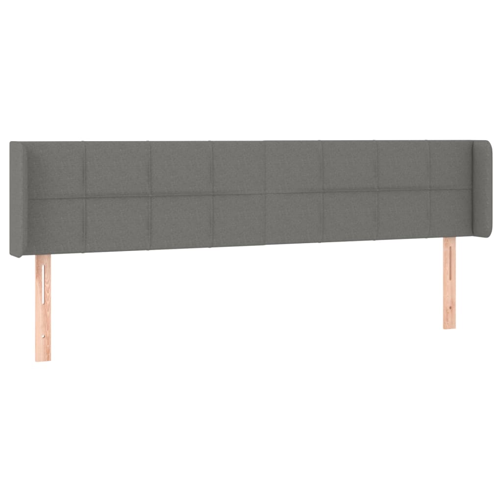 Vidaxl Zagłówek Do Łóżka Z Led, Ciemnoszary, 183X16X78/88 Cm, Tkanina