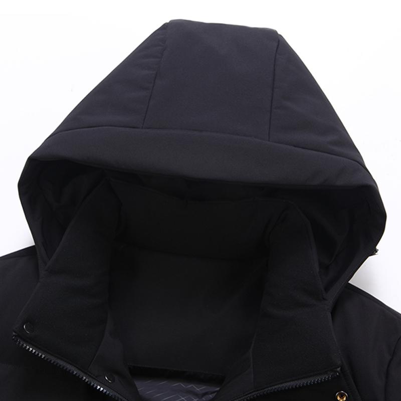 Зимняя куртка-пуховик для мужчин больших размеров, теплая 90% белая утиная пуховая куртка для мужчин среднего возраста, толстая теплая черная парка, зимняя верхняя одежда
