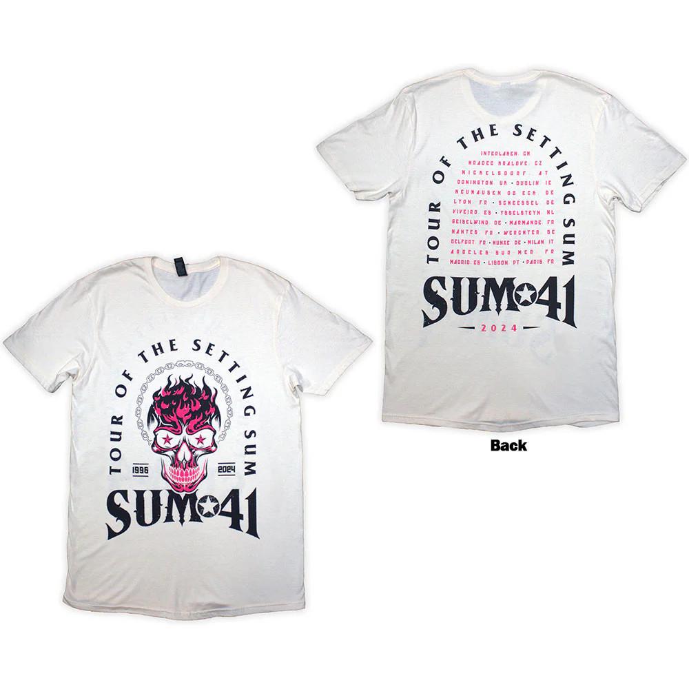 Sum 41 TShirt Tour 24 Pink Skull Back Print ExTour OFFICIAL NEW