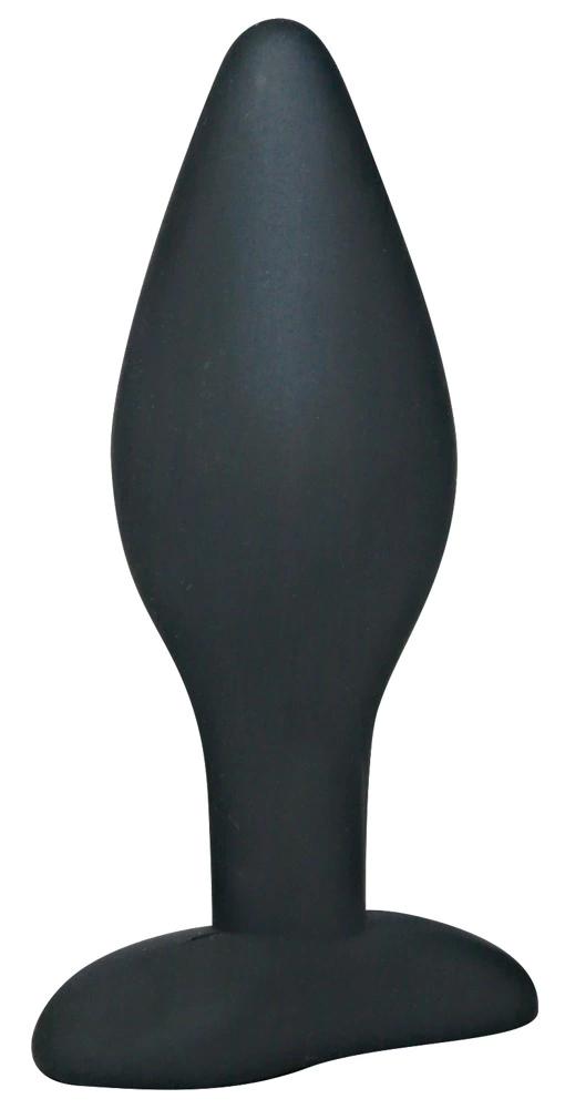 Silicone Anal Plug Large (12cm) - Black Velvets