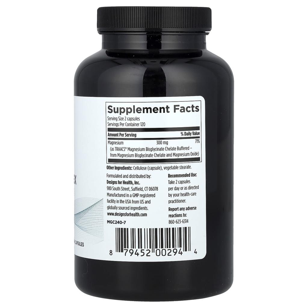 Magnesium Glycinate Complex, 240 Vegetarian Capsules (150 Mg Per Capsule)