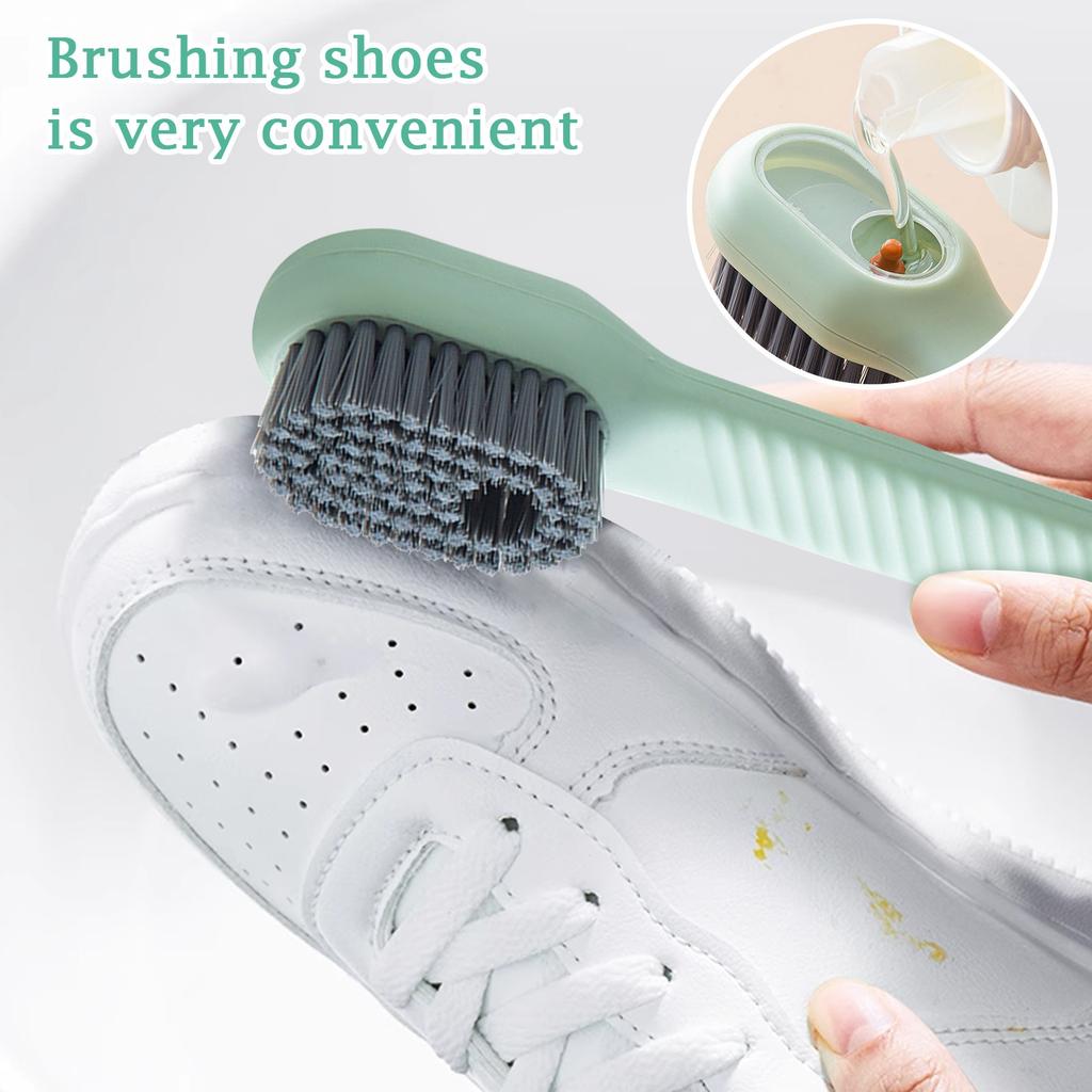 Многофункциональная чистящая щетка 2 в 1, щетка для чистки обуви, щетка для стирки с дозатором мыла, бытовая щетка с мягкой щетиной