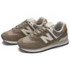 New Balance Nb 574 Ретро Верхний слой Коровья кожа Амортизирующие Износостойкие Низкие Повседневные Кроссовки для бега Женские кроссовки Хаки WL574SYL