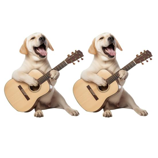 Клипсы-освежители воздуха Милый пес-гитарист Клипса на вентиляционное отверстие автомобиля 2D Декор на приборную панель для любителей собак Легкое крепление Легкий оригинальный подарок для интерьера автомобиля