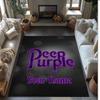 Deep Purple Crystal Velvet Rug, Custom Name Text Personalized Non‑Slip Floor Mat for Home Decor Gift