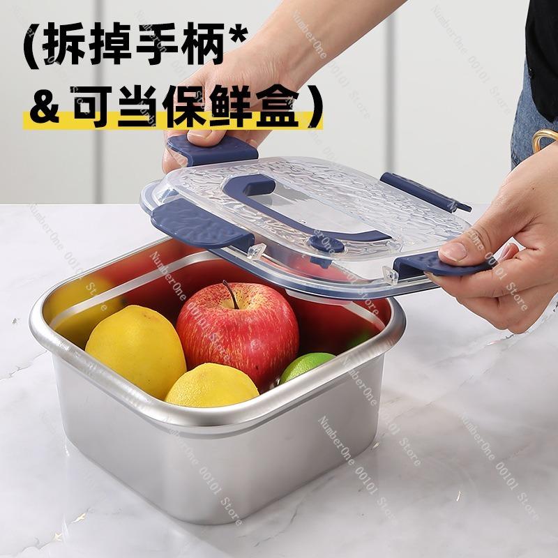 Multi-functional stainless steel square cookware serving as deep fryer,milk steamer,noodle pot outdoor portable food container