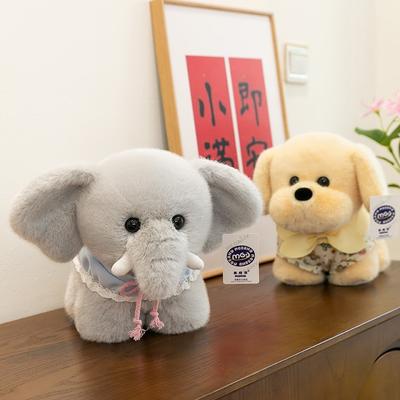Adorable Plush Dog Toy Elephant Style Soft Stuffed Animal Desk Decor Sleep Pillow Kids Gift