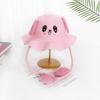 Moving Ears Rabbit Straw Hats Breathable Sun Hat Multifunctional Children's Hats  Summer Girls Boys