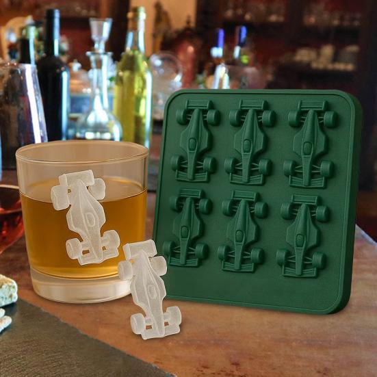 Racing Car Ice Mold Silicone Ice Tray for Whiskey Cocktails Juice BPA-Free Freezer Safe Family Gathering Essential