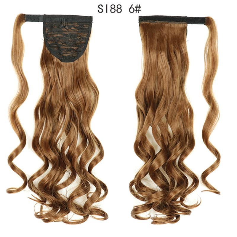 LISI HAIR Длинный синтетический парик с хвостиком на заколке. Наращивание волос с эффектом омбре. Черный, золотой, коричневый хвост.