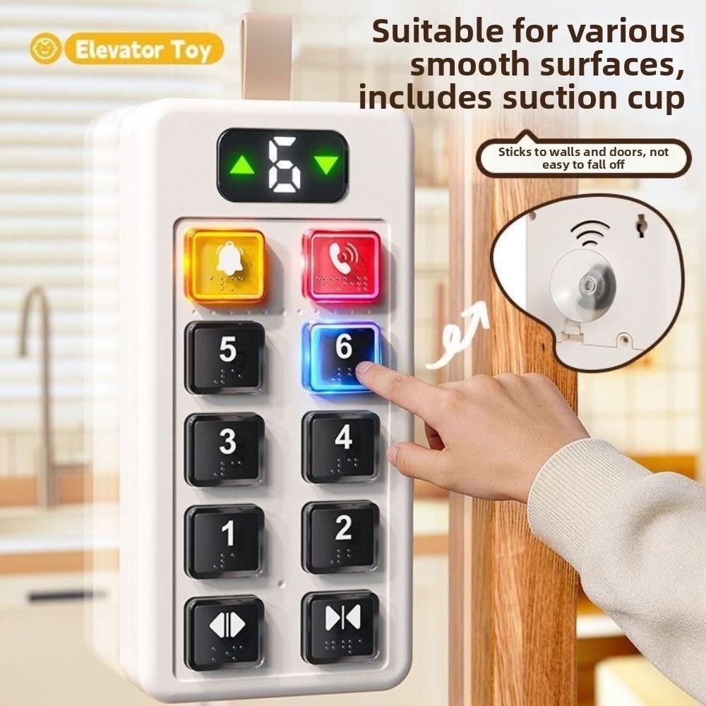 with Sound Effects Elevator Button Simulation Toy Educational Pretend Play Toys for Infant Toddler