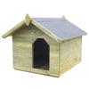 Garden Niche - vidaXL - Impregnated Pine Wood - Opening Roof - For Medium Dog - Outdoor
