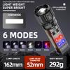 LED Flashlight Portable Flashlight Rechargeable Work Light Camping Bag Light Dual Light Source Lighting Lantern Outdoor Torch