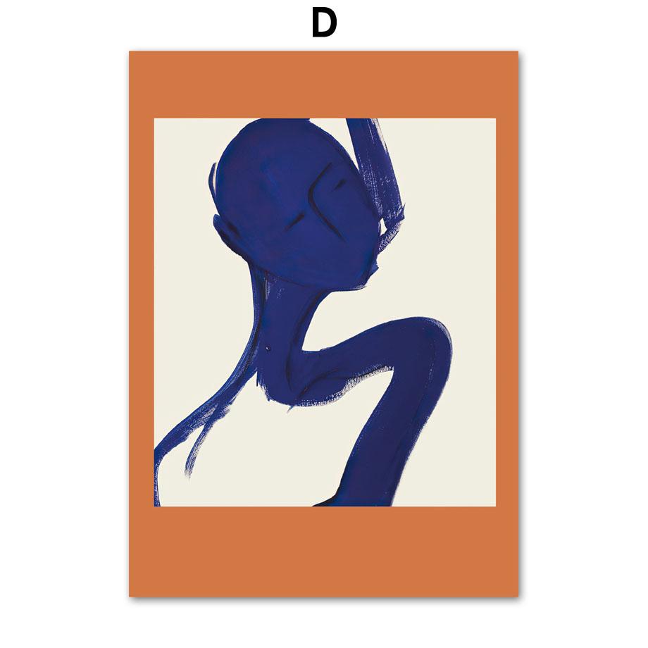 Абстрактная линия фигуры девушки, обнаженная геометрия, настенная живопись на холсте, плакаты на скандинавскую тему и принты, настенные панно для декора гостиной