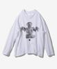 Паенсио Демонический Ангел Оверсайз Длинный рукав - Белый