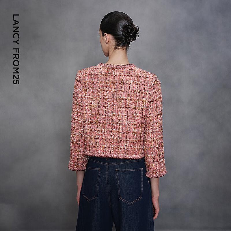 LANCY Artist Collaboration Wool Blend Tweed Jacket