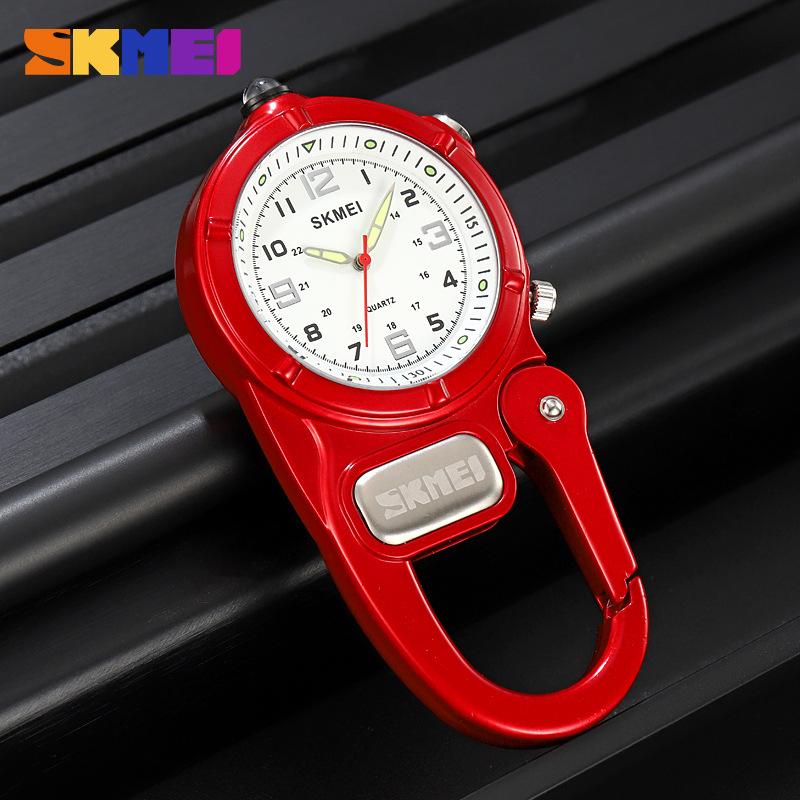 Moment America, новые карманные часы с пряжкой для путешествий на открытом воздухе, альпинизма, многофункциональные спортивные часы с пряжкой для рюкзака и фонариком