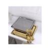 Stainless Steel Square Gold And Silver 2-piece Presentation Tray