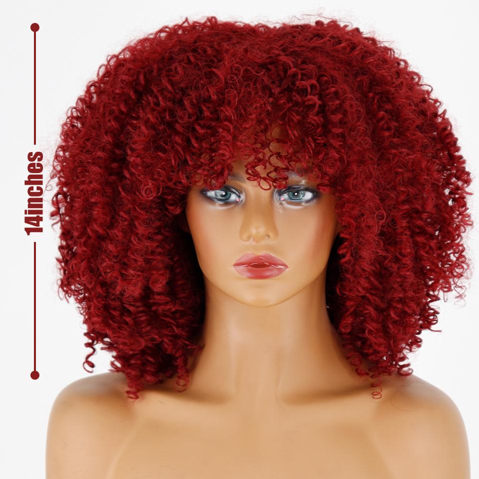 MERISIHAIR Афро-женский кудрявый короткий парик с челкой из синтетического волокна, натуральный черный кудрявый вьющийся парик для косплея, повседневная одежда