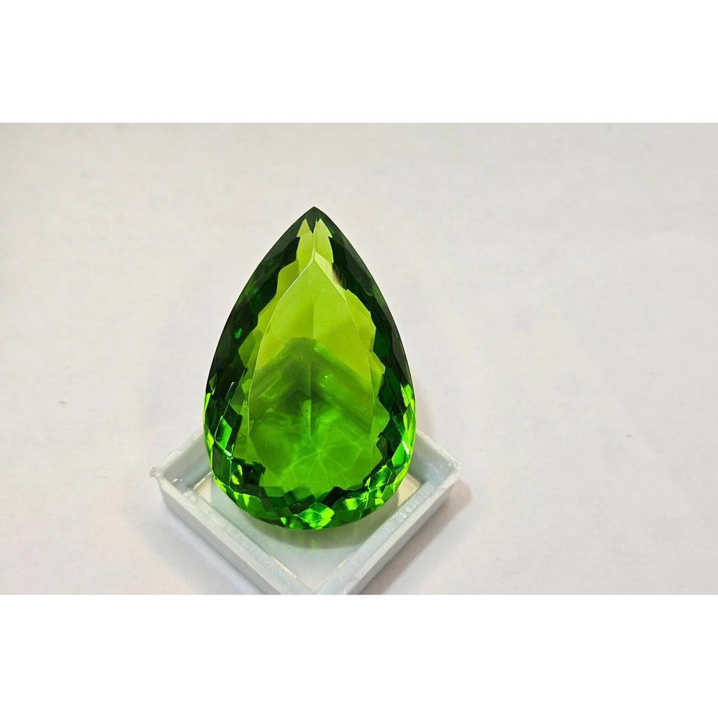 Natural Shine Green Peridot Pear Cut 98-99 Ct Fabulous Certified Loose Gemstone