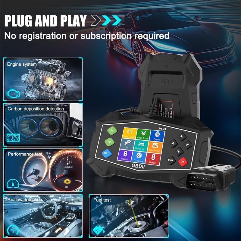 Car 2 Diagnostic Tools Fault Code Clear Auto Ii Battery Tester Code Reader Check Engine System Read Vehicle Information
