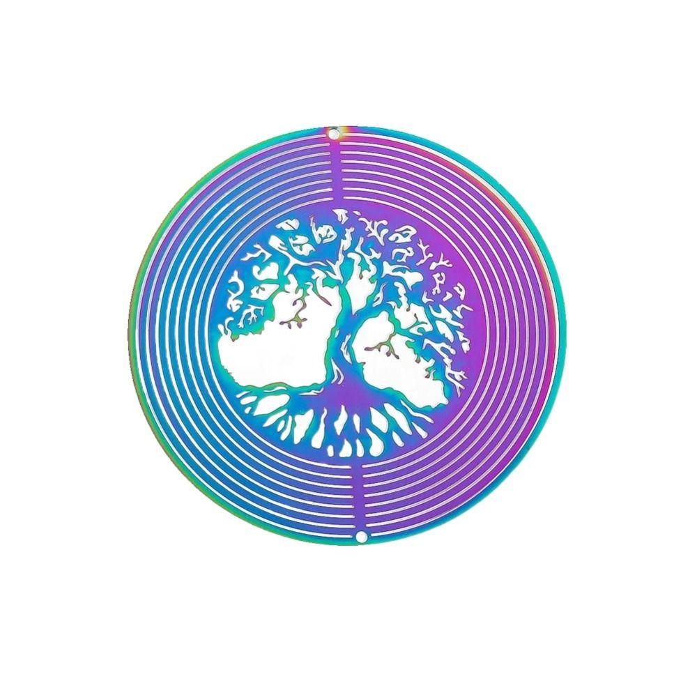 Gradient Color Wind Spinner Catcher 3D Dynamic Rotating Wind Chimes Funny Wind Chime Pendant Party