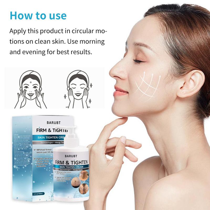 Укрепляющий крем BARUBT 100 мл для лица и шеи подтягивает и разглаживает кожу, уменьшает морщины на лице