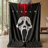 Soft Flannel Blanket Lightweight Cozy Bedroom Living Room CoverScream Ghostface