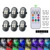 4/6 шт. RGB светодиодные стробоскопы для автомобиля, мотоцикла, беспроводные огни, предупреждающие огни для самолета, вертолета, светодиодные вспышки с USB-зарядкой
