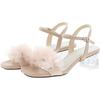 JELLY BEANS Frill Clear Heel Sandals Pink Size M Ruffled Tulle Strap Sandals 20462166
