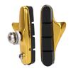 1Pair Light Weight Road Bike Folding Bicycle Parts Brake Shoes Pads Accessory Parts (Gold)