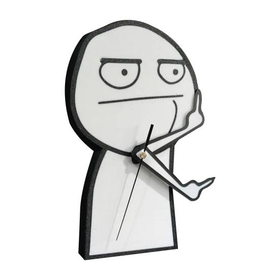 Забавные настенные часы в виде среднего пальца, простые в использовании, работающие от батареек, бесшумные, декоративные настенные часы, новинки, подарки