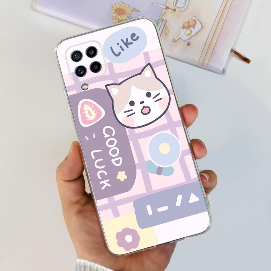 Чехол для Samsung M32 Чехол Galaxy M32 SM-M325F Милый Модный Цветок Мультяшный Мягкие Чехлы Для Samsung M22 F22 M52 5G SM-M526B Бампер