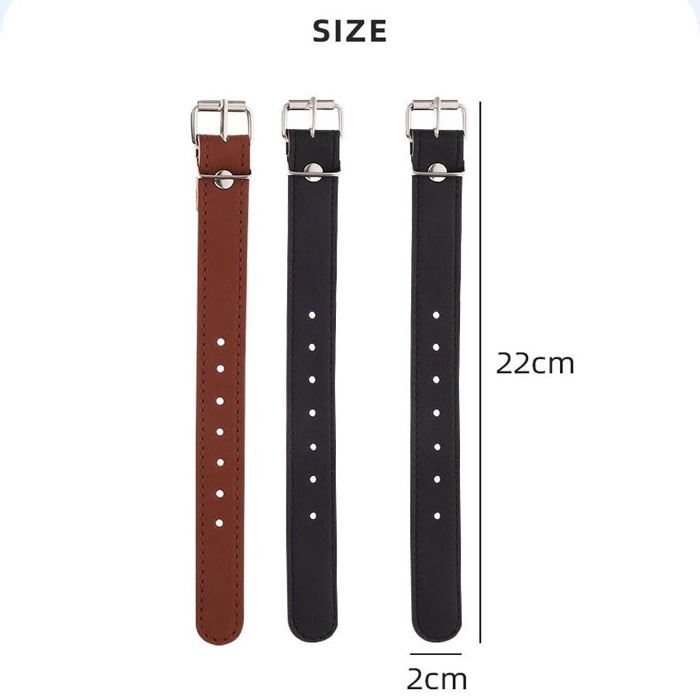 1pair Leather Cargo Rattan Baskets Replacement Children's Bicycle Buckle Belt  Hardware Accessories
