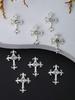 10 шт. Золотые Серебряные Кресты для ногтей 3D Белые Розовые Стразы Украшения для ногтей Украшения для ногтей DIY Украшения для ногтей Принадлежности для ногтей
