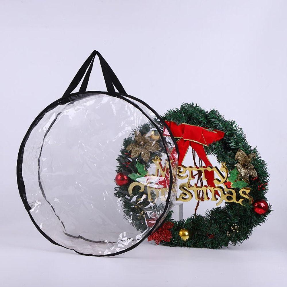 Clear Xmas Wreath Storage Containers Plastic Wreath Storage Bags Christmas Wreath Storage Box Bag