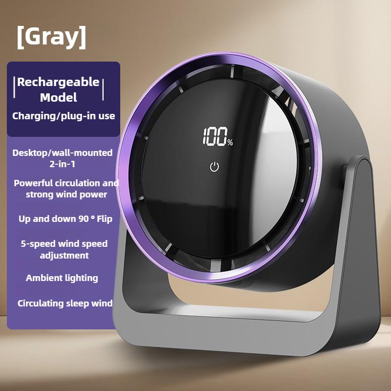 Xiaomi Desktop Fan Digital Display Touch Screen Home Dormitory Wall-mounted Two-in-one Mini Circulating Small Fans 2025 New