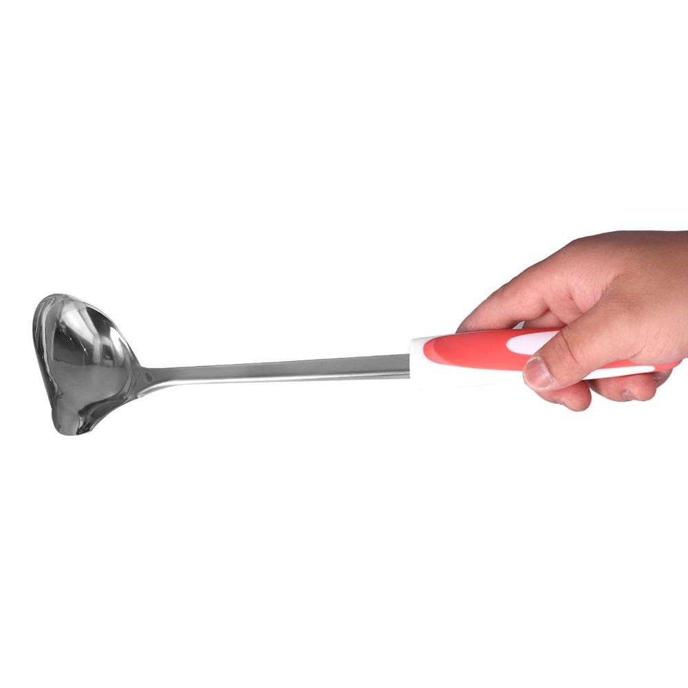 Smooth Side Spout  Ladle Rustless Steel Dripping Spoon Integrated Molding Soup Spoon  Soup Serving