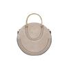 Chloe Color Block Leather Gold Buckle Round Leather Shoulder Tote Crossbody Bag Medium Women bags Gray CHC18SS333HFV23W