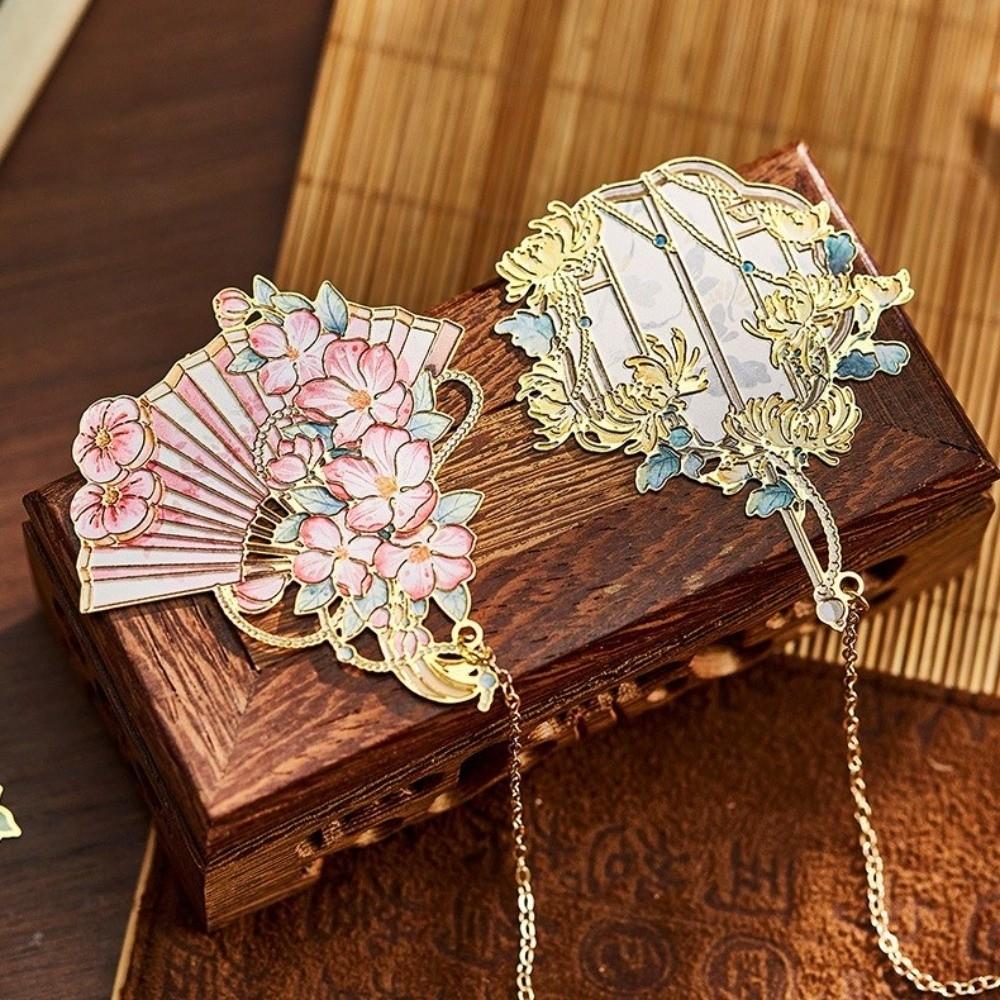Metal Hollow Hollow Bookmark With Tassel Floral Bookmark Book Tab Metal Bookmark Book Lover Gifts