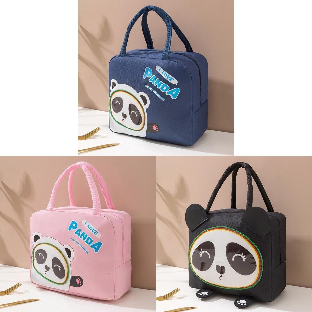 Милая Сумка-ланчбокс с Пандой Из Оксфордской Ткани Мультяшный Стиль Термосумка Для Офисных Работников И Студентов Оптовая Продажа