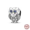 Original Owl Beads 100% 925 Silver Lucky Cat Elephant Charms Fit Original 925 Bracelet DIY Jewelry Making Women's Gift