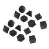 14PCS Polyhedral Dice Black Plastic Antioxidant Dice Set for Puzzle Game Board Game